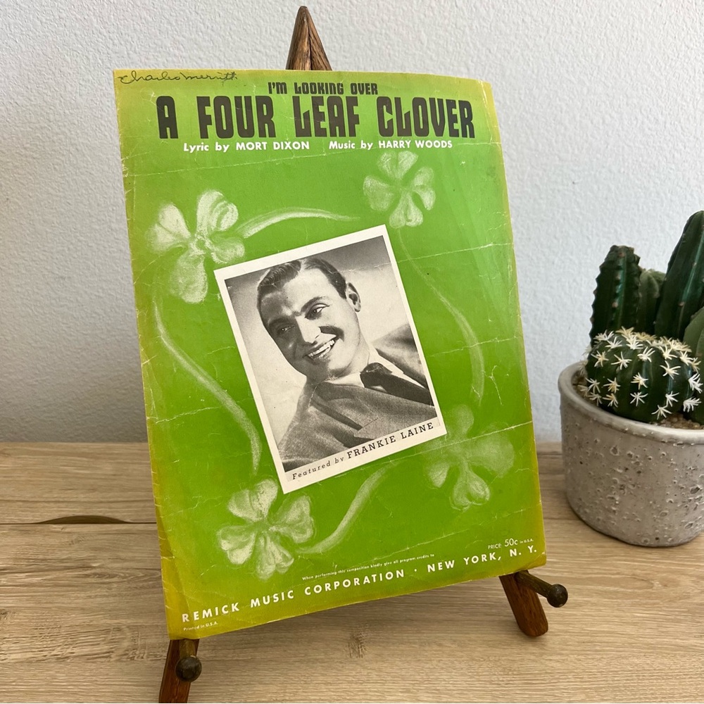 Vintage 1927 I’m Looking Over A Four Leaf Clover Frankie Laine Sheet‎ Music